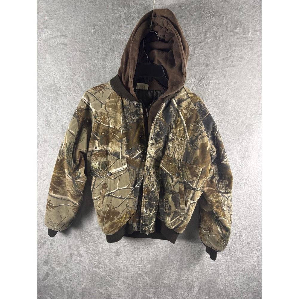 RedHead Jacket Youth Large Brown Camo Hooded Insulated Bomber Hunting Winter